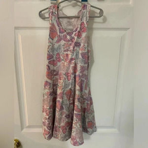 Girls summer multicolored butterfly dress